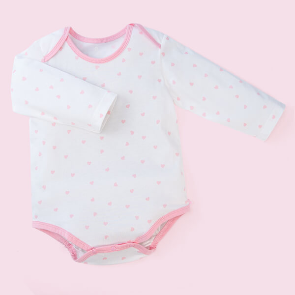 Set Bodysuit tam giác DT Animo KV1122059 (0-12M, Hồng_trắng họa tiết)