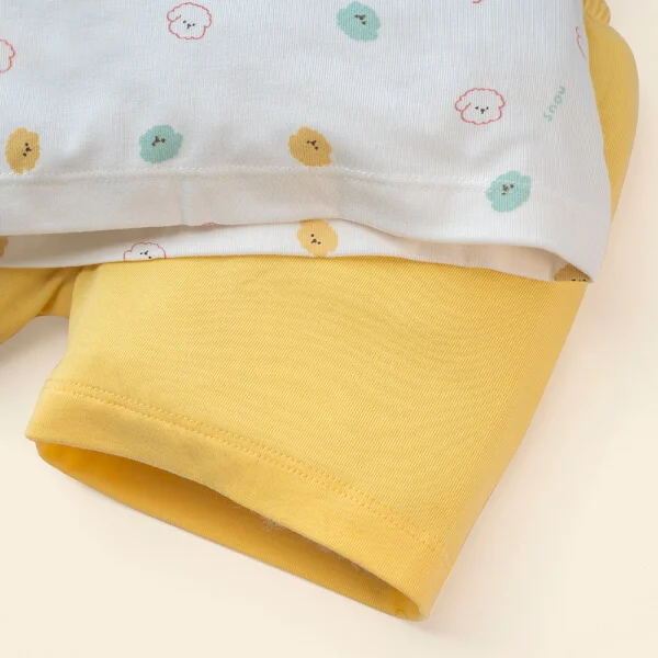 Bộ tính năng ngắn Nous_Animo NA1022005 (0-24M,Trắng ht Cún vàng)