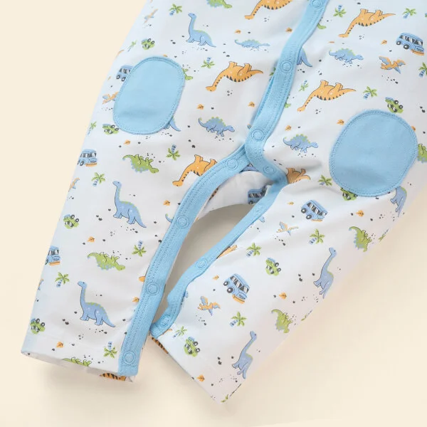 Bodysuit bé trai dài Bst Công viên Khủng Long Animo KK822017_506 (0-12M,Xanh biển)