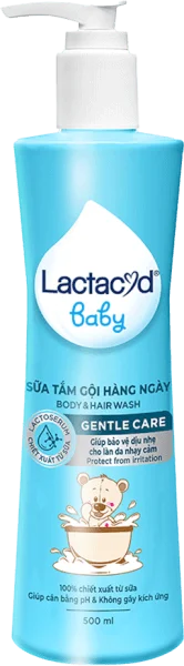 Sữa tắm gội trẻ em Lactacyd Baby Gentle Care 500ml (Giao mẫu ngẫu nhiên)