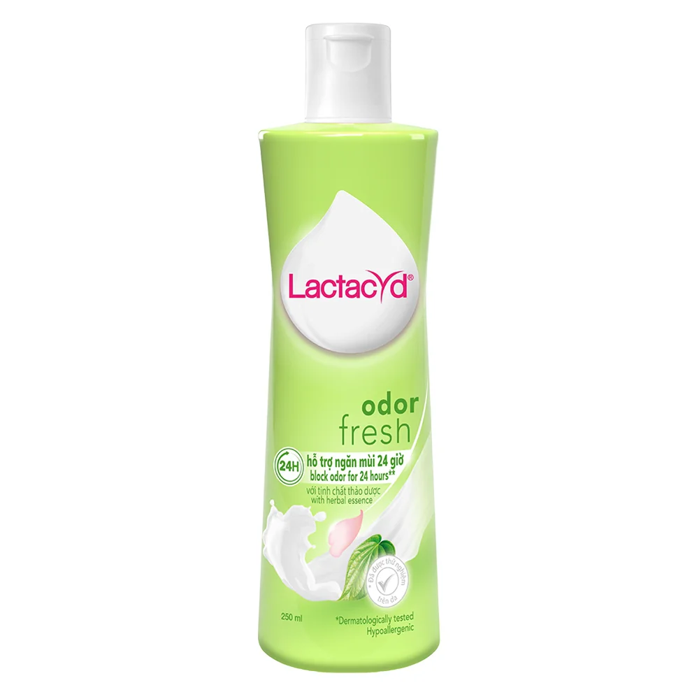Dung dịch vệ sinh phụ nữ Lactacyd Odor Fresh ngăn mùi 250ml (Giao mẫu ngẫu nhiên)