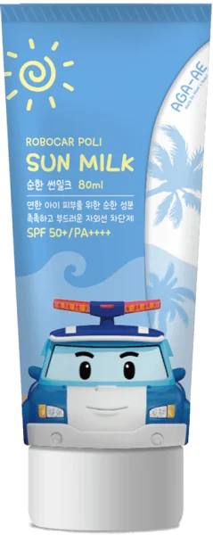 Kem chống nắng cho bé từ 6 tháng Aga-ae Robocar Poli 80ml