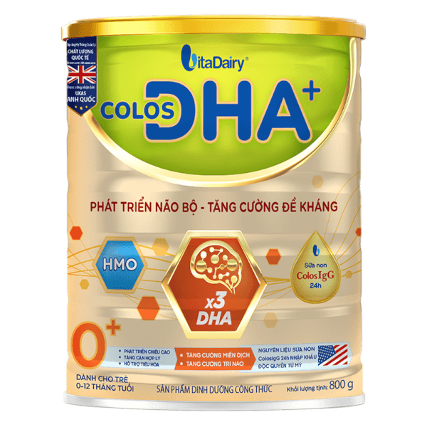Sữa Colos DHA+ 0+ 800g (0-12 tháng tuổi)