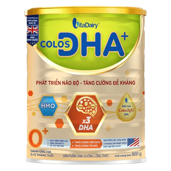 Sữa Colos DHA+ 0+ 800g (0-12 tháng tuổi)