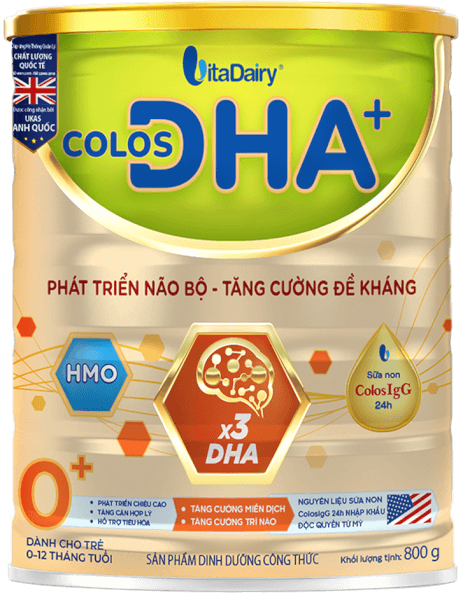 Sữa Colos DHA+ 0+ 800g (0-12 tháng tuổi)
