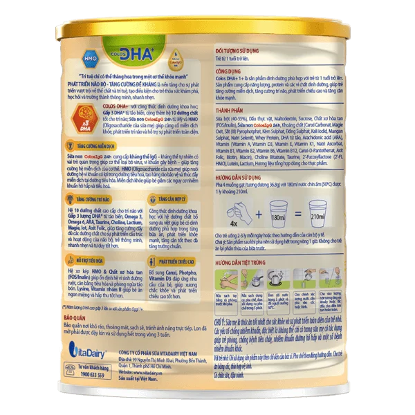 Sữa Colos DHA+ 1+ 800g (1-2 tuổi)