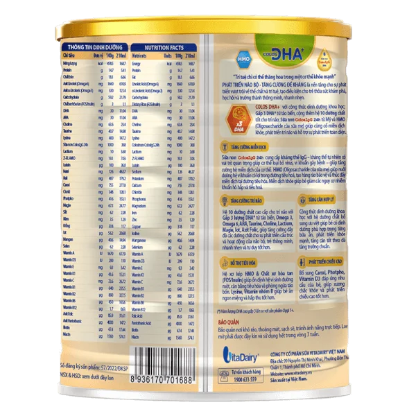 Sữa Colos DHA+ 1+ 800g (1-2 tuổi)