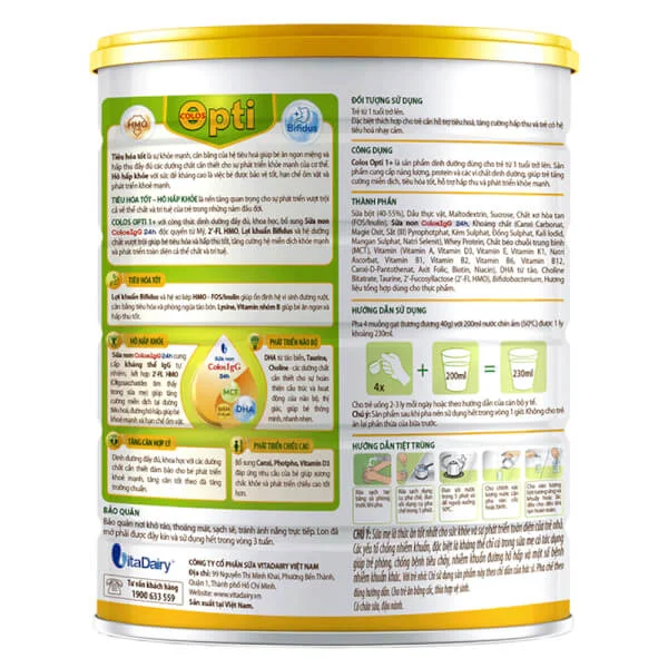 Sữa Colos Opti 1+ 800g (1-2 tuổi)