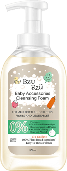 Bọt vệ sinh dụng cụ cho bé Bzu Bzu 500ml - Original