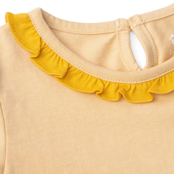 Bộ yếm bé gái ngắn, BST Thỏ và hoa Animo HN1222001 (6M-6Y,Vàng)