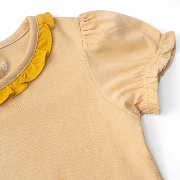 Bộ yếm bé gái ngắn, BST Thỏ và hoa Animo HN1222001 (6M-6Y,Vàng)