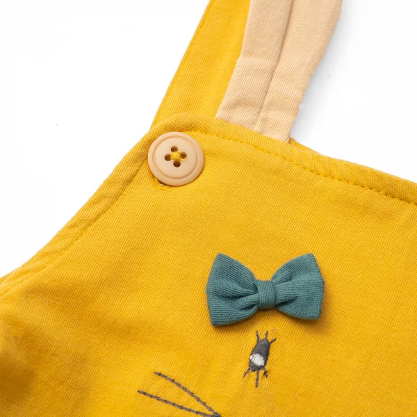 Bộ yếm bé gái ngắn, BST Thỏ và hoa Animo HN1222001 (6M-6Y,Vàng)