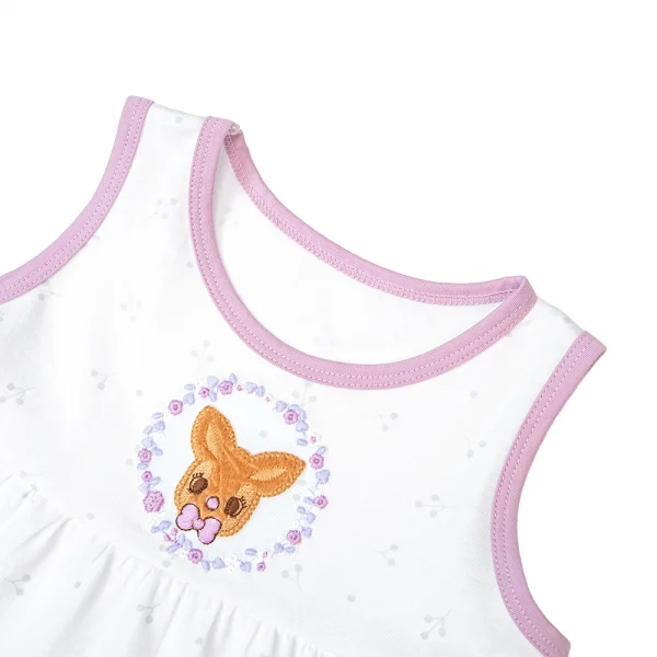 Bộ bé gái dài Animo TQ1122073 (6M-5Y,Trắng phối tím)