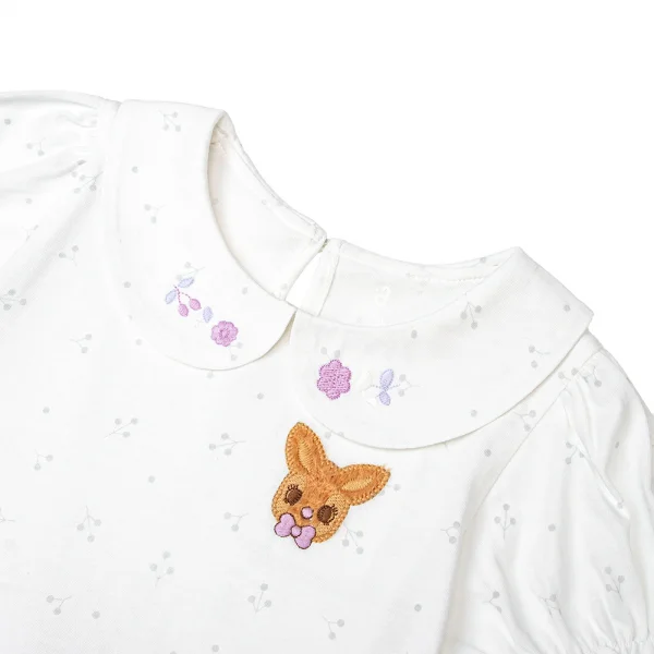 Bộ bé gái dài Animo TQ1122074 (6M-5Y,Trắng phối tím)