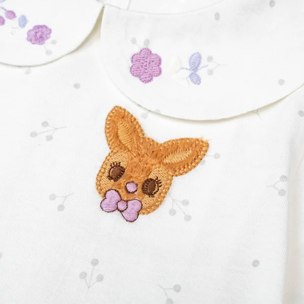 Bộ bé gái dài Animo TQ1122074 (6M-5Y,Trắng phối tím)