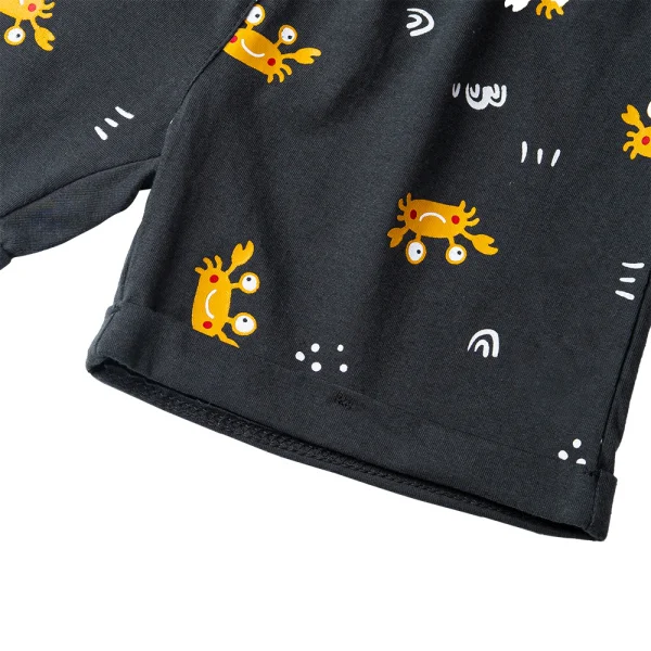 Bộ bé trai ngắn, Bst Cua sốt trứng muối Animo HN1122095 (6M-6Y,Trắng)