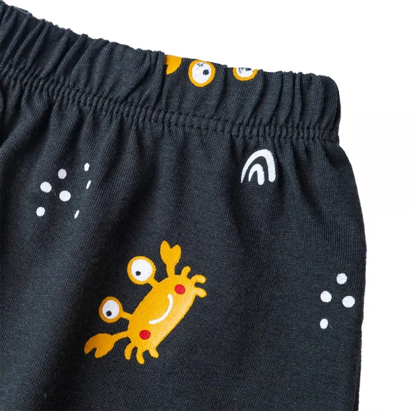 Bộ bé trai ngắn, Bst Cua sốt trứng muối Animo HN1122095 (6M-6Y,Trắng)