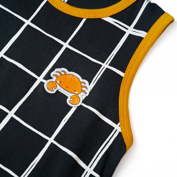 Bộ bé trai ngắn Bst Cua sốt trứng muối Animo HN1022086 (6M-6Y,Xám đậm)