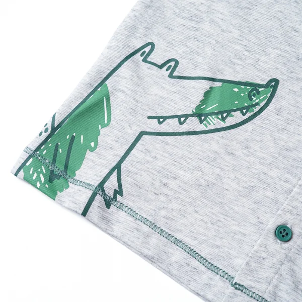 Bộ bé trai ngắn Bst Cá sấu lùn Animo VĐ1122085 (6M-6Y,Xanh)