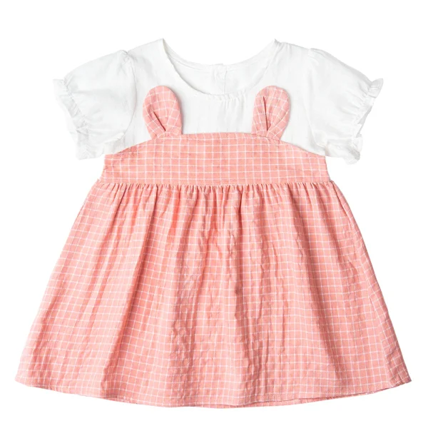 Đầm vải bé gái tai thỏ Animo TX1122078 (6M-6Y,Hồng)