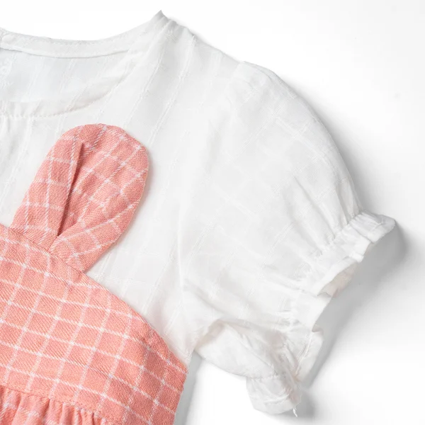 Đầm vải bé gái tai thỏ Animo TX1122078 (6M-6Y,Hồng)