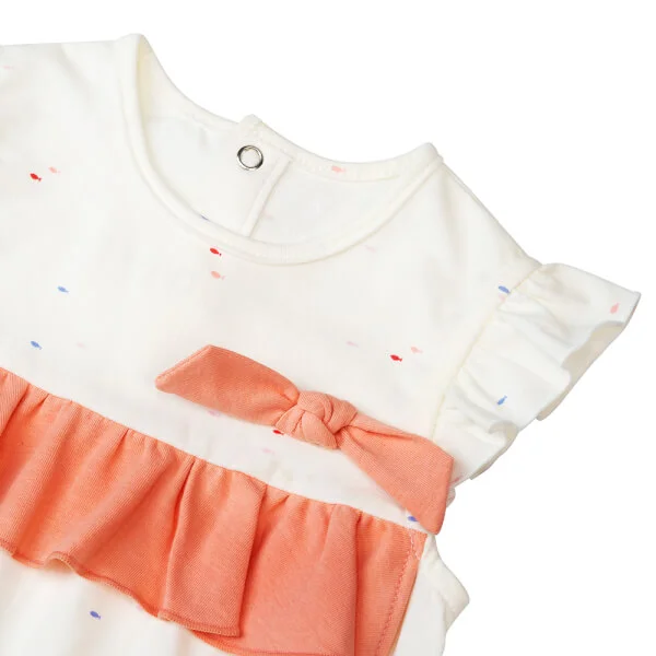 Bodysuit bé gái đùi, Bst Bé Anh Đào Animo KK922051 (0-12M,Trắng họa tiết_hồng)