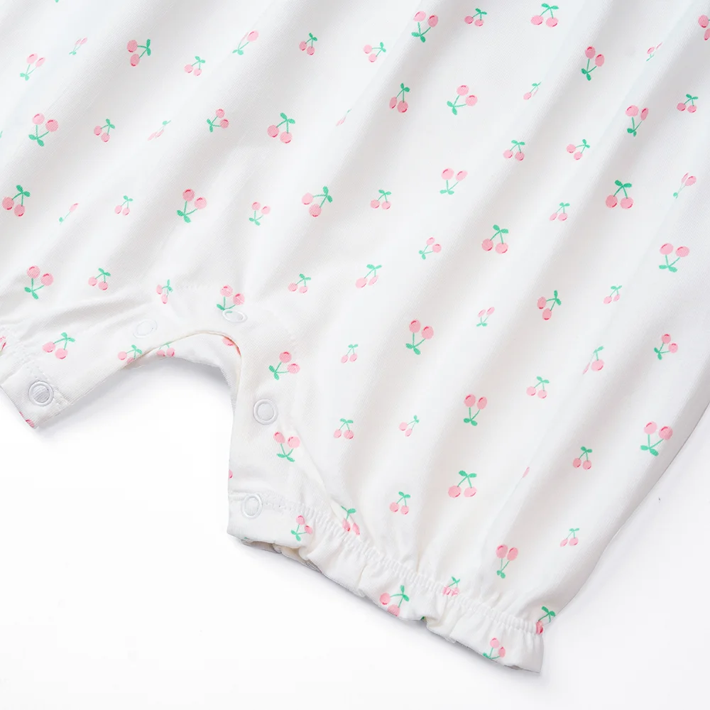 Bodysuit bé gái đùi, Bst Bé Anh Đào Animo KK922049 (0-12M,Trắng họa tiết_hồng)