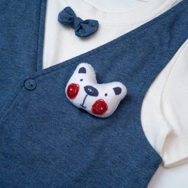 Bộ gile bé trai ngắn, bst Gấu mụp Animo HS1122062 (6M-5Y,Blue)