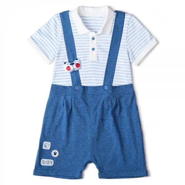 Bộ yếm bé trai ngắn, bst Gấu mụp Animo HS1122064 (6M-5Y,Blue)