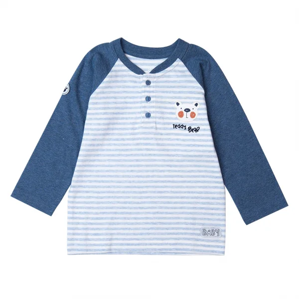 Bộ bé trai dài, bst Gấu mụp Animo HS1122065 (6M-5Y,Blue)