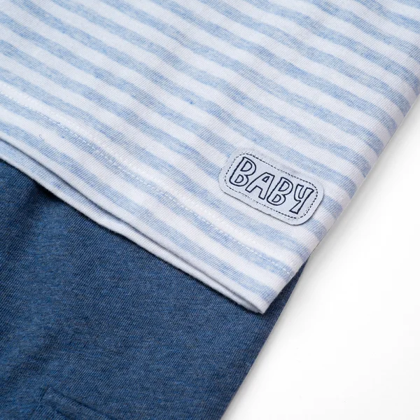 Bộ bé trai dài, bst Gấu mụp Animo HS1122065 (6M-5Y,Blue)