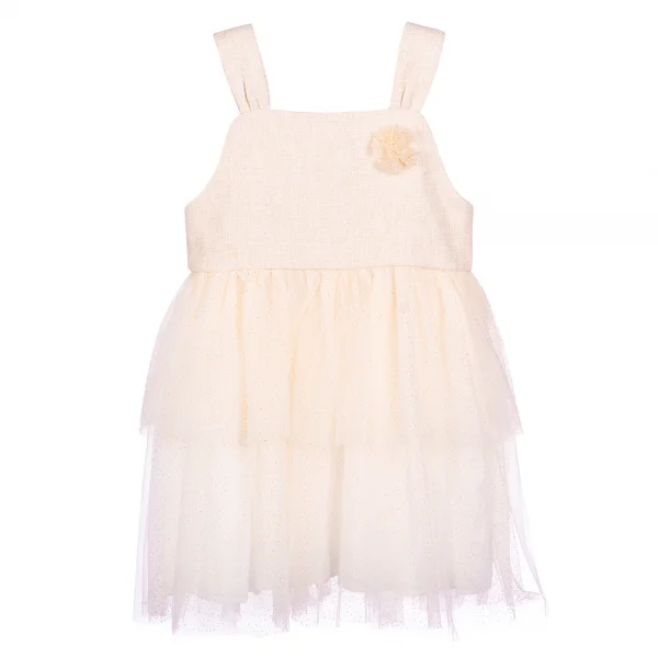 Đầm voan bé gái Animo MN922015 (6M-6Y,Màu be)