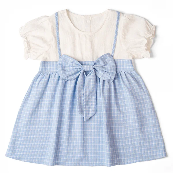 Đầm vải bé gái Nơ lớn Animo TX1122077 (6M-6Y,Xanh)