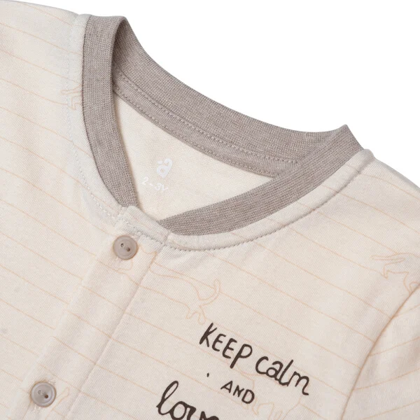 Bộ bé trai ngắn, bst Mèo mũm mĩm Animo HS1122067 (6M-5Y, Dark Beige)