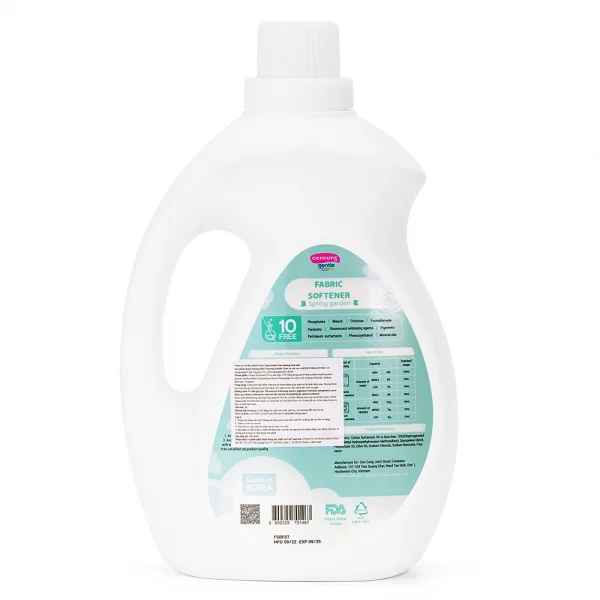 Nước xả vải Hàn Quốc ConCung Gentle Care hương tươi mát, chai 3L (giao bao bì ngẫu nhiên)
