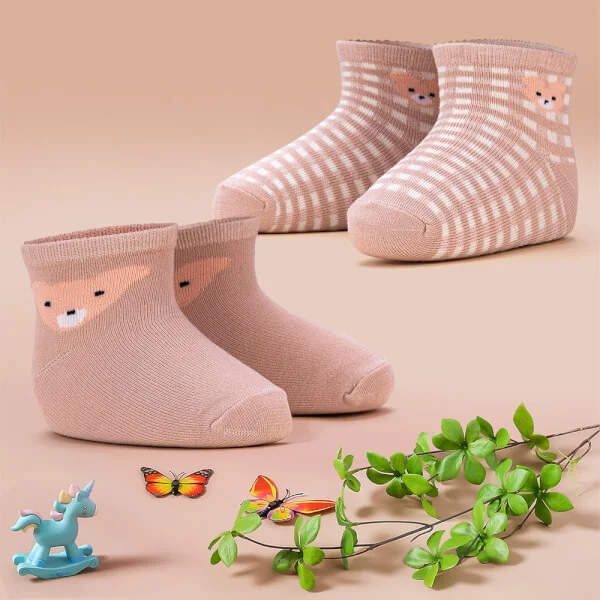 Set 2 đôi vớ bé gái sợi tre Animo I0921016 (18M-3Y,Nhiều màu)