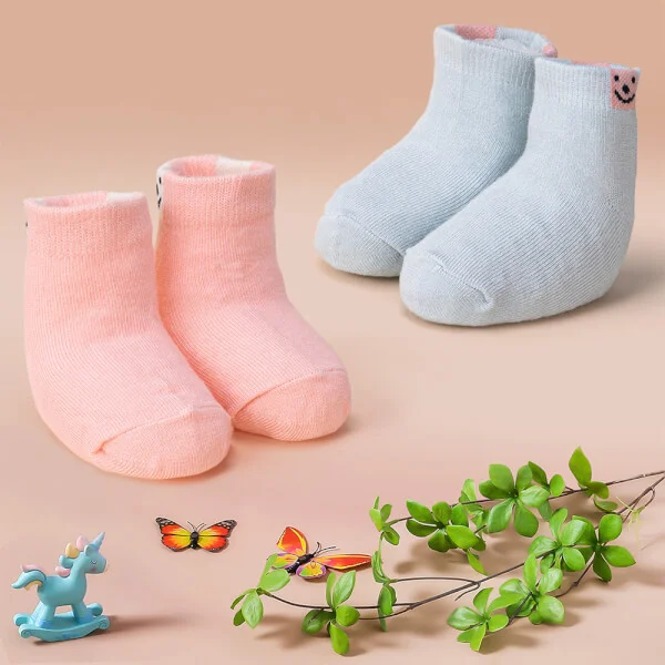Set 2 đôi vớ bé gái sợi tre Animo I0921010 (0-12M,Nhiều màu)