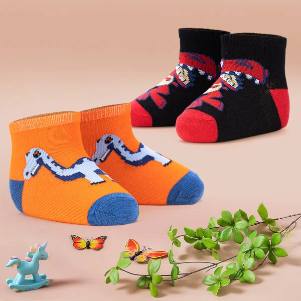 Set 2 đôi vớ bé trai sợi tre Animo I0921017 (18M-3Y, Nhiều màu, Giao màu ngẫu nhiên)