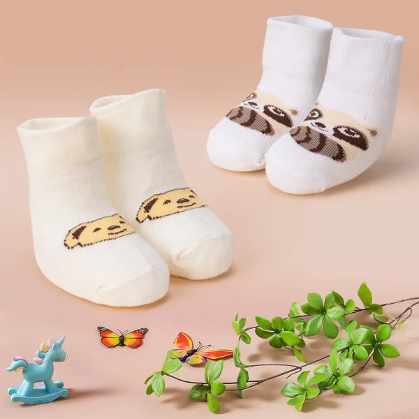 Set 2 đôi vớ bé trai sợi tre Animo I0921014 (0-12M, Nhiều màu, Giao màu ngẫu nhiên)