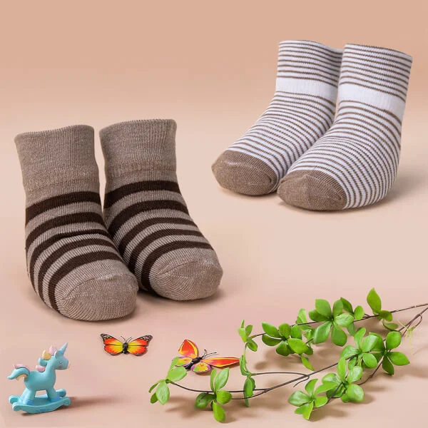 Set 2 đôi vớ bé trai sợi tre Animo I0921014 (0-12M, Nhiều màu, Giao màu ngẫu nhiên)