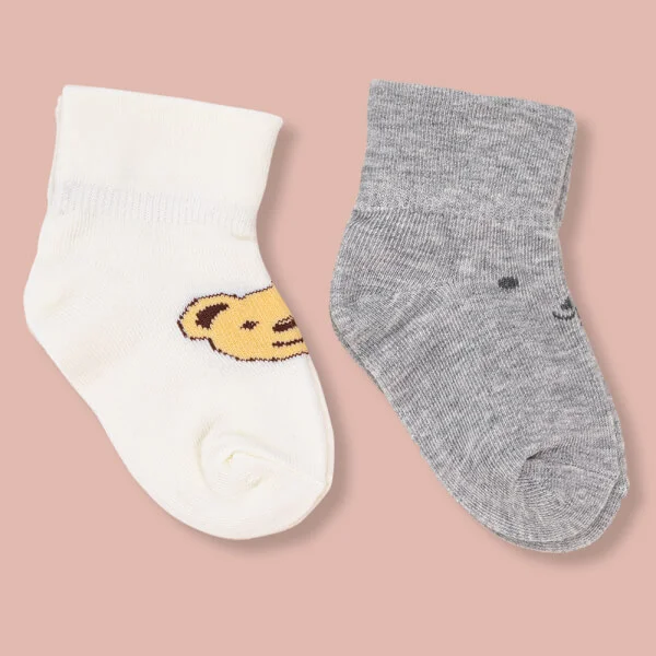 Set 2 đôi vớ bé trai sợi tre Animo I0921014 (0-12M, Nhiều màu, Giao màu ngẫu nhiên)