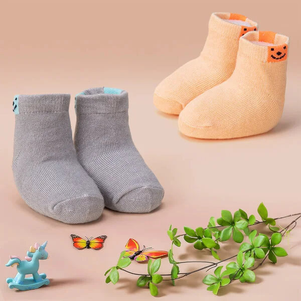 Set 2 đôi vớ bé trai sợi tre Animo I0921013 (0-12M, Nhiều màu, Giao màu ngẫu nhiên)