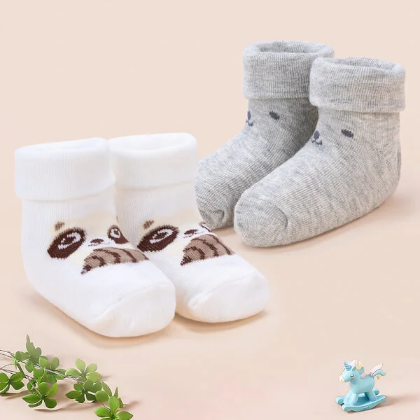 Set 2 đôi vớ bé trai sợi tre Animo I0921013 (0-12M, Nhiều màu, Giao màu ngẫu nhiên)