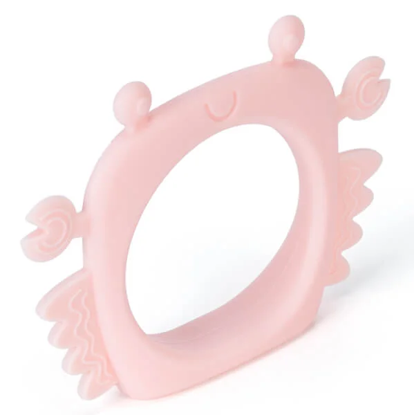 Gặm nướu silicone hình thú Animo (Hình cua) (Hồng)