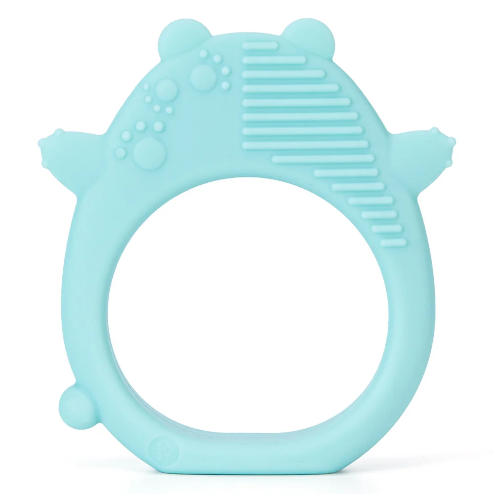 Gặm nướu silicone hình thú Animo (Hình gấu con) (Xanh bạc hà)