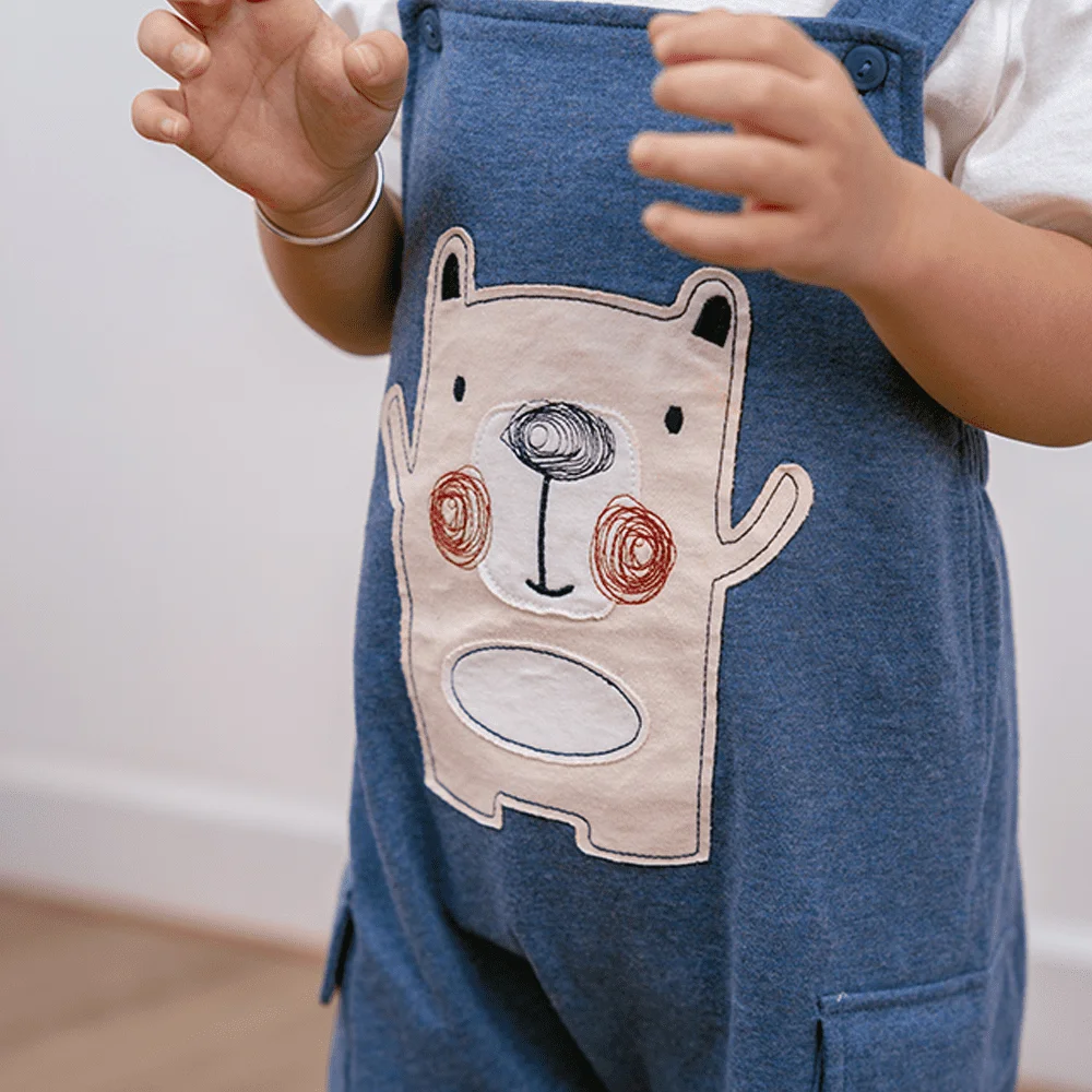 Bộ yếm bé trai ngắn, bst Gấu mụp Animo HS1122063 (6M-5Y,Blue)