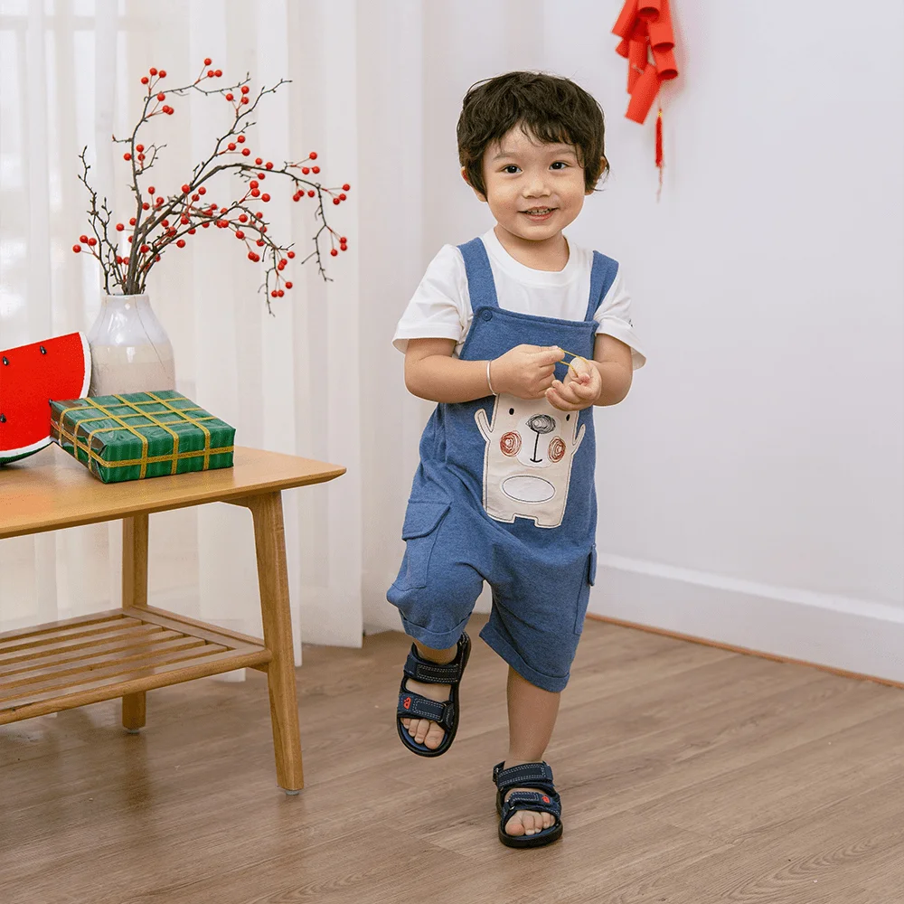 Bộ yếm bé trai ngắn, bst Gấu mụp Animo HS1122063 (6M-5Y,Blue)
