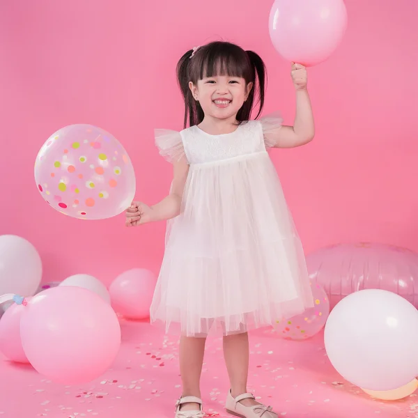 Đầm voan bé gái Animo TX1122002 (6-24M,Trắng)