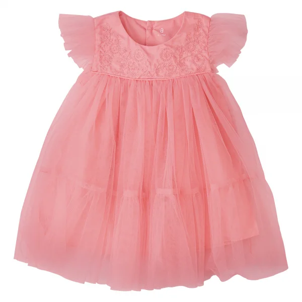 Đầm voan bé gái Animo TX422057 (6M-6Y,Hồng)