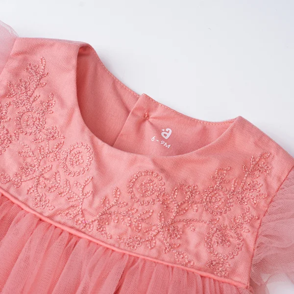 Đầm voan bé gái Animo TX422057 (6M-6Y,Hồng)